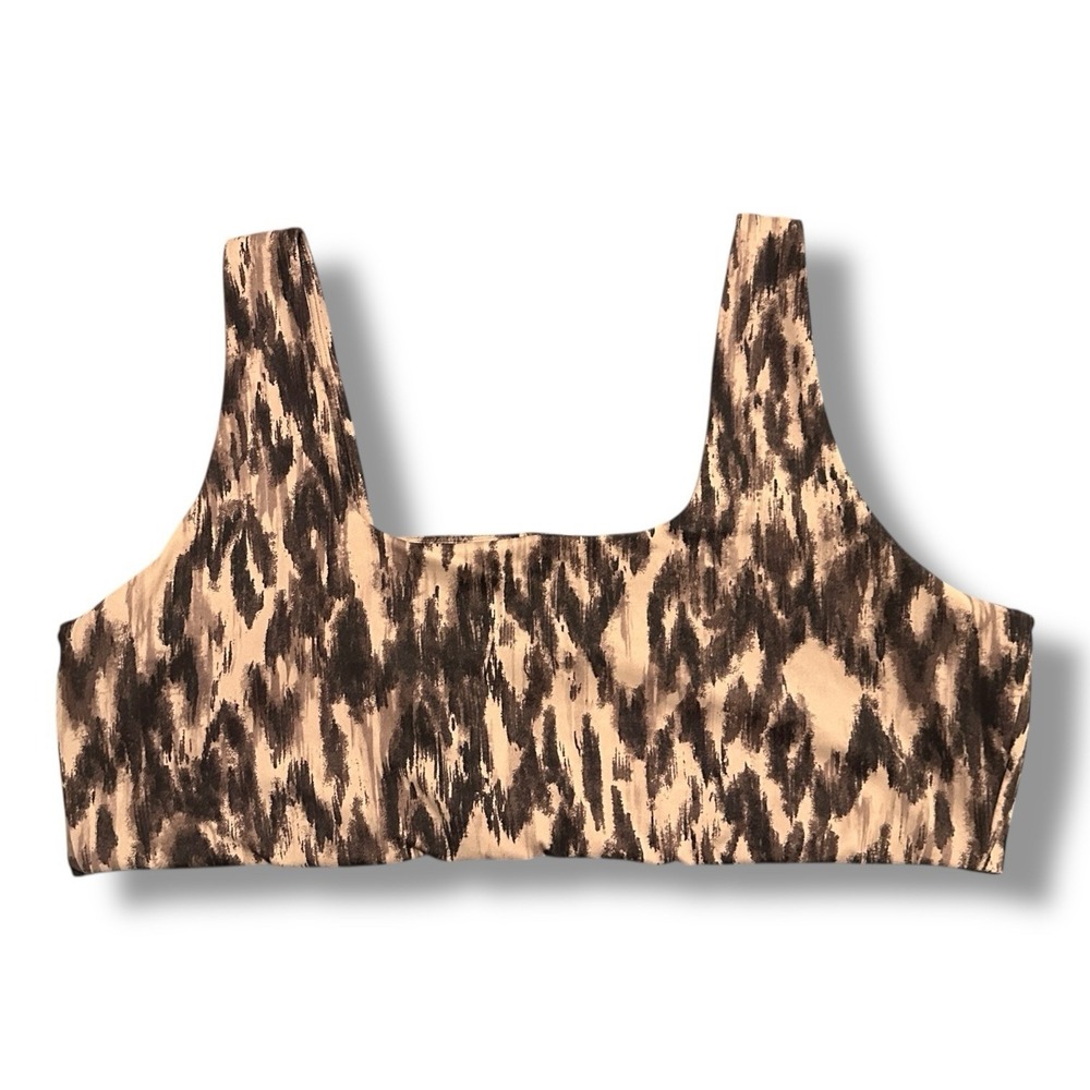 GapFit Neutral Ikat Studio Sports‎ Bra Athleisure PowerYou Size XL Animal Print
